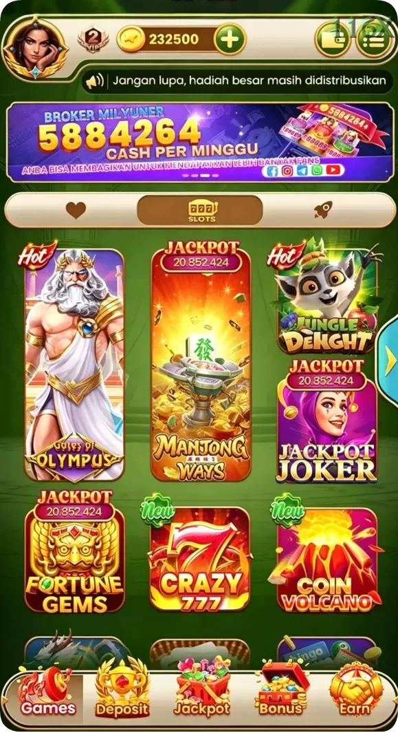Cuplikan layar SAUDARATOTO — menu navigasi